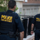 DHS police outside a courthouse in Alexandria, Virginia.
